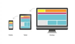 Desktop, tablet, mobile responsive web design